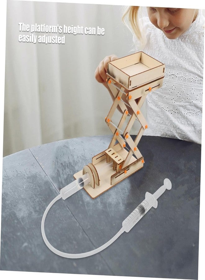 SAMVARDHAN Hydraulic Scissor Lift Model Kit - DIY Wooden Science Project with Syringe & Tube | Educational Physics Toy for Kids Learning, School Projects & Engineering Experiments - Image 4